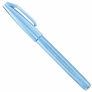 Pentel Pędzel znak długopis SES15C-12 Fibre-Tip Pen 10 niebiesko-szary. SES15C-S3