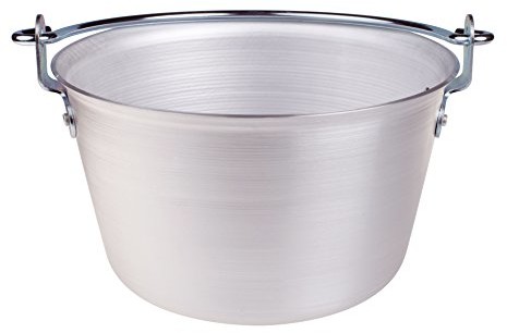Pentole Agnelli Kocioł-Polenta z uchwytem o grubości 3 MM, srebrny/czarny, 30 cm ALMA14430