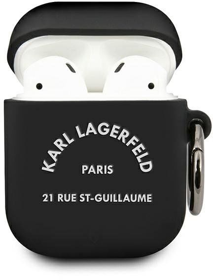Karl lagerfeld Karl Lagerfeld KLACA2SILRSGBK AirPods cover czarny/black Silicone RSG