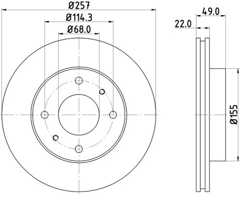 HELLA PAGID Tarcza hamulcowa PAGID 8DD355102-651