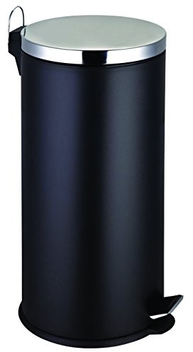 Premier housewares kosz na śmieci z pedałem, 30 L, matowy czarny 0506427
