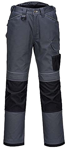 Portwest Portwest T601 Spodnie Robocze PW3, Regularny, Szary/Czarny, Rozmiar 28 T601ZBR28