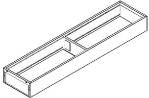 Blum AMBIA-LINE stalowa rama do szuflad standardowych, NL=550 mm, szer. 100 mm ZC7S550RS1
