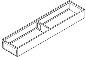Blum AMBIA-LINE stalowa rama do szuflad standardowych, NL=500 mm, szer. 100 mm ZC7S500RS1