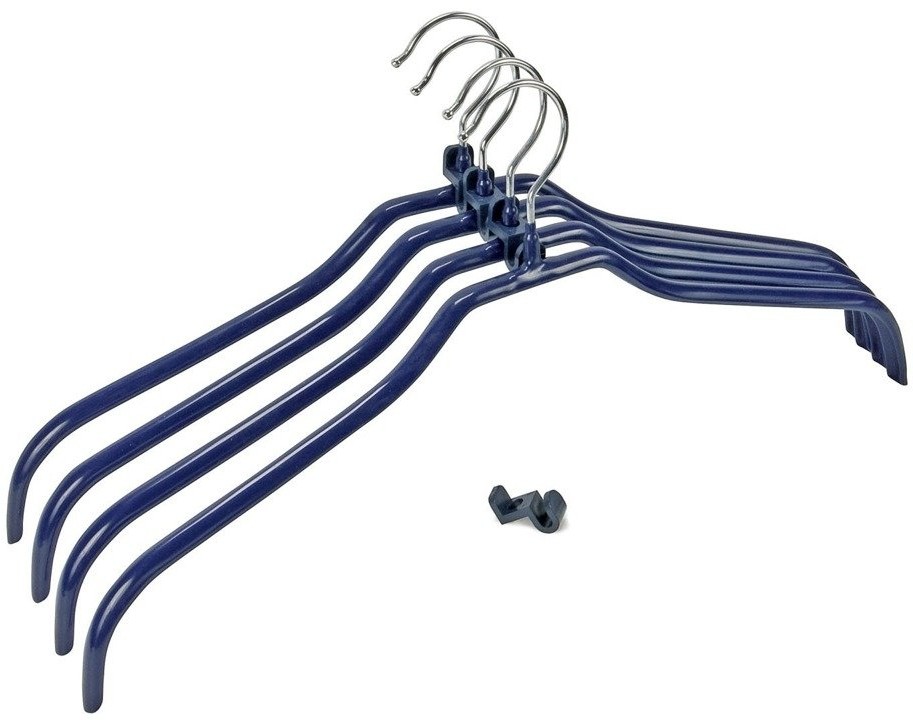 Wenko Wieszaki na ubrania Multi, granatowe, 4 szt.