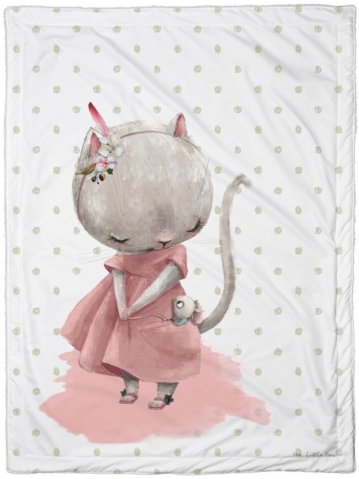 Butter Kings Koc dziecięcy Forest school mouse, 75 x 100 cm