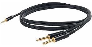 PROEL CHLP170LU5XL kabel audio Y złącza YONGSHENG stereo jack 3,5 mm - 2x 6,3 mm mono - 5m CHLP170LU5XL