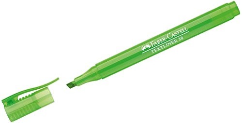 Faber-Castell 157763  Textmarker TEXTLINER 38, w kształcie pióra z Clip, zielony 157763