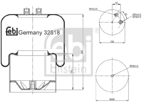 FEBI Mieszek, klimatyzacja FEBI 32818
