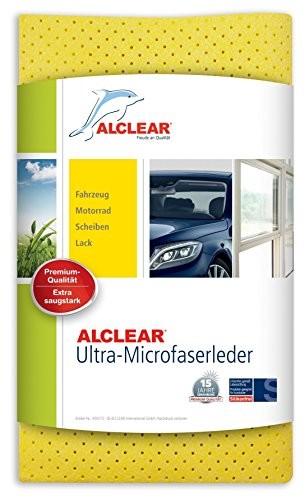 ALCLEAR Clear 950015 z mikrofibry skórzana chusta, 40 x 45 cm, żółty 950015