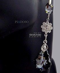 Swarovski Arande piękne długie kolczyki SILVER NIGHT FEEL 1919852364