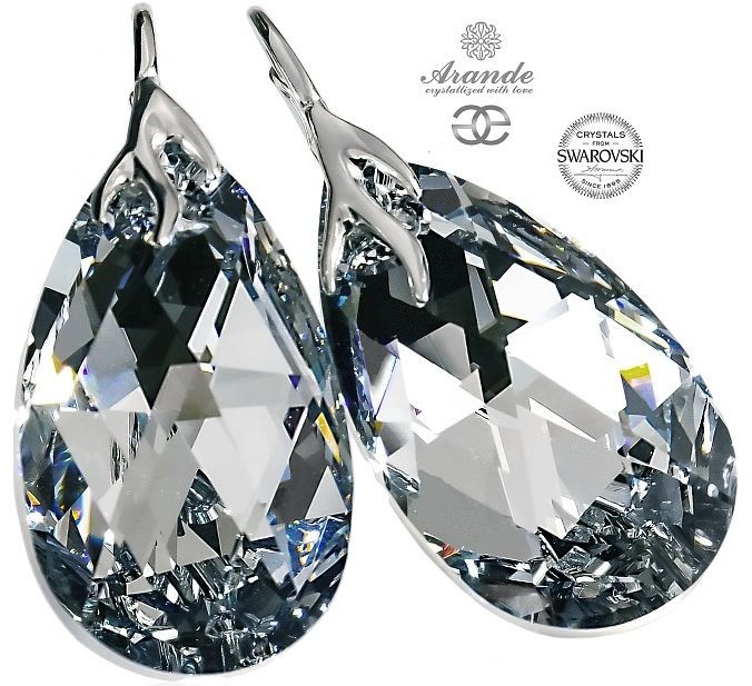Swarovski NOWE duże kolczyki 28MM COMET SREBRO CERTYFIKAT