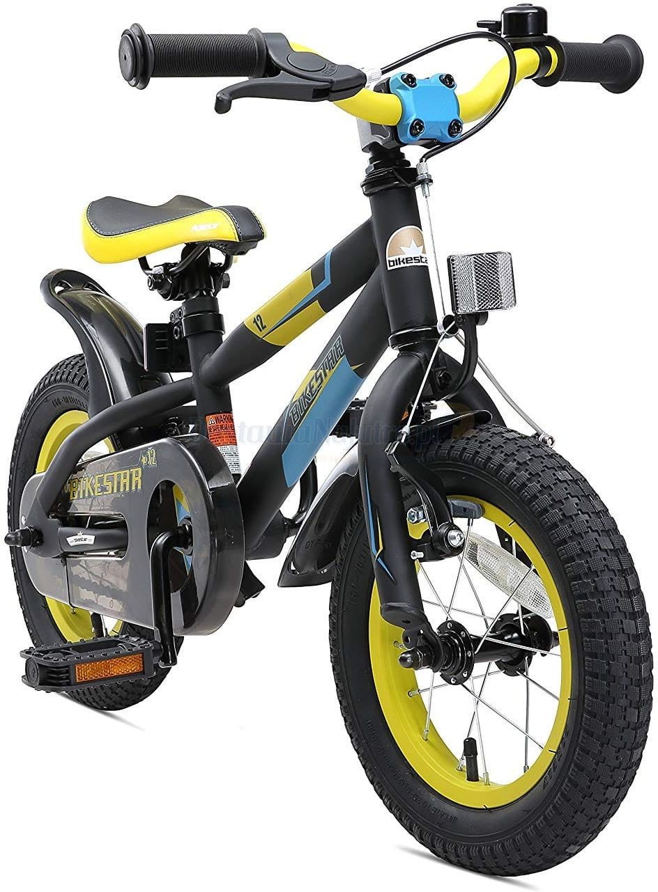 Фото - Велосипед BIKESTAR Rower górski dla dzieci 12" BIKE STAR GERMANY czarno żółty 