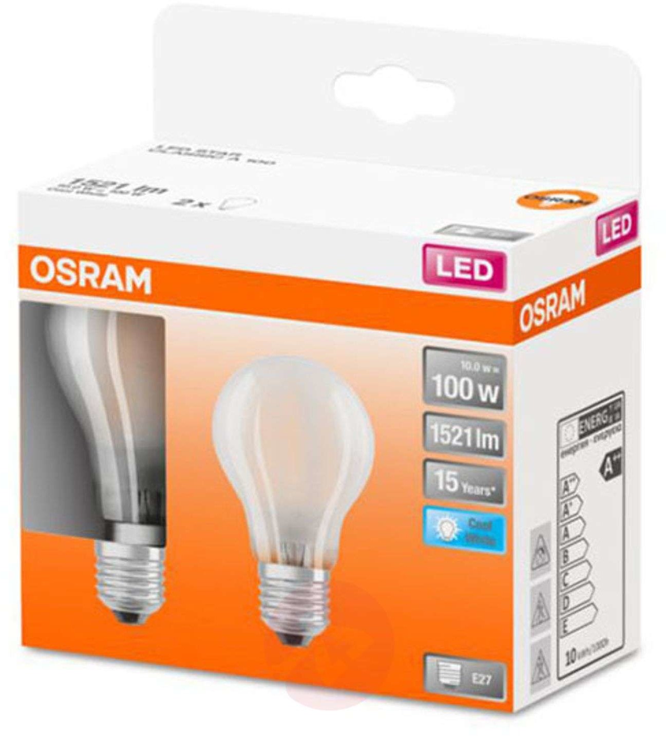 Osram Classic A żarówka LED E27 10W 4 000 K 2 szt.