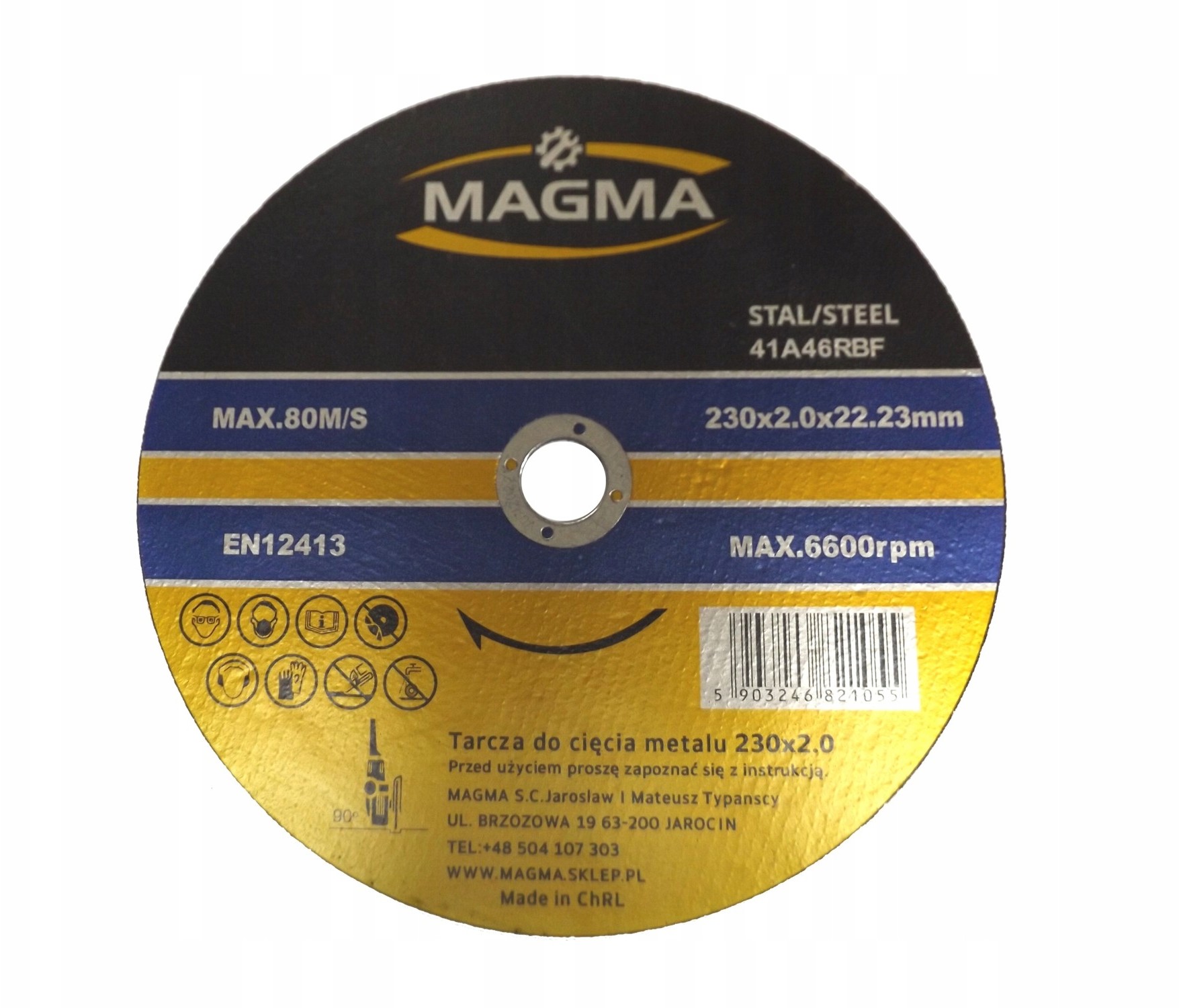 MAGMA TEAM Tarcza do cięcia stali metalu 230x2,0 Magma