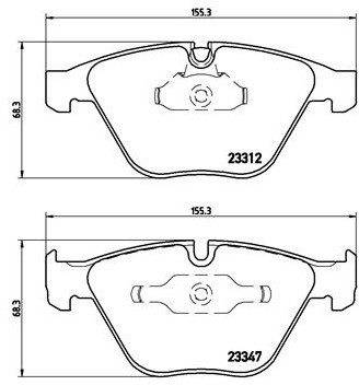 BREMBO Zestaw klocków hamulcowych, hamulce tarczowe P 06 046
