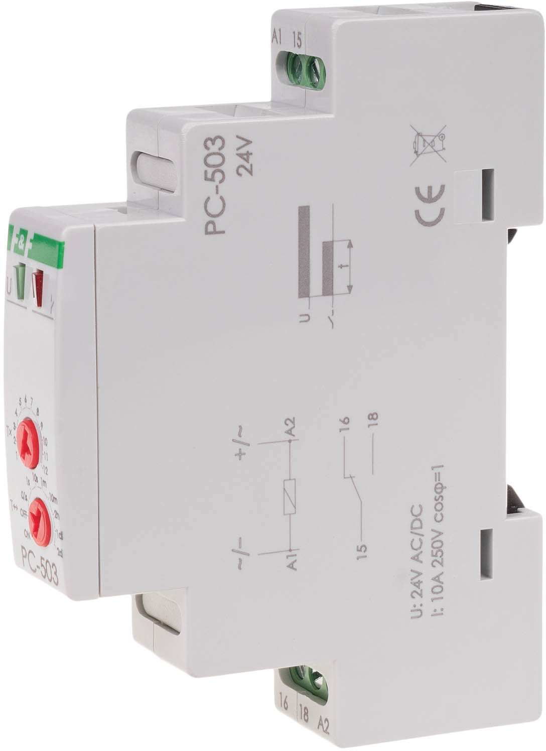 Schneider Electric Przekaźnik-czasowy-awersyjny-styki-1NO-NC-24V-PC-503-24V PC-503-24V