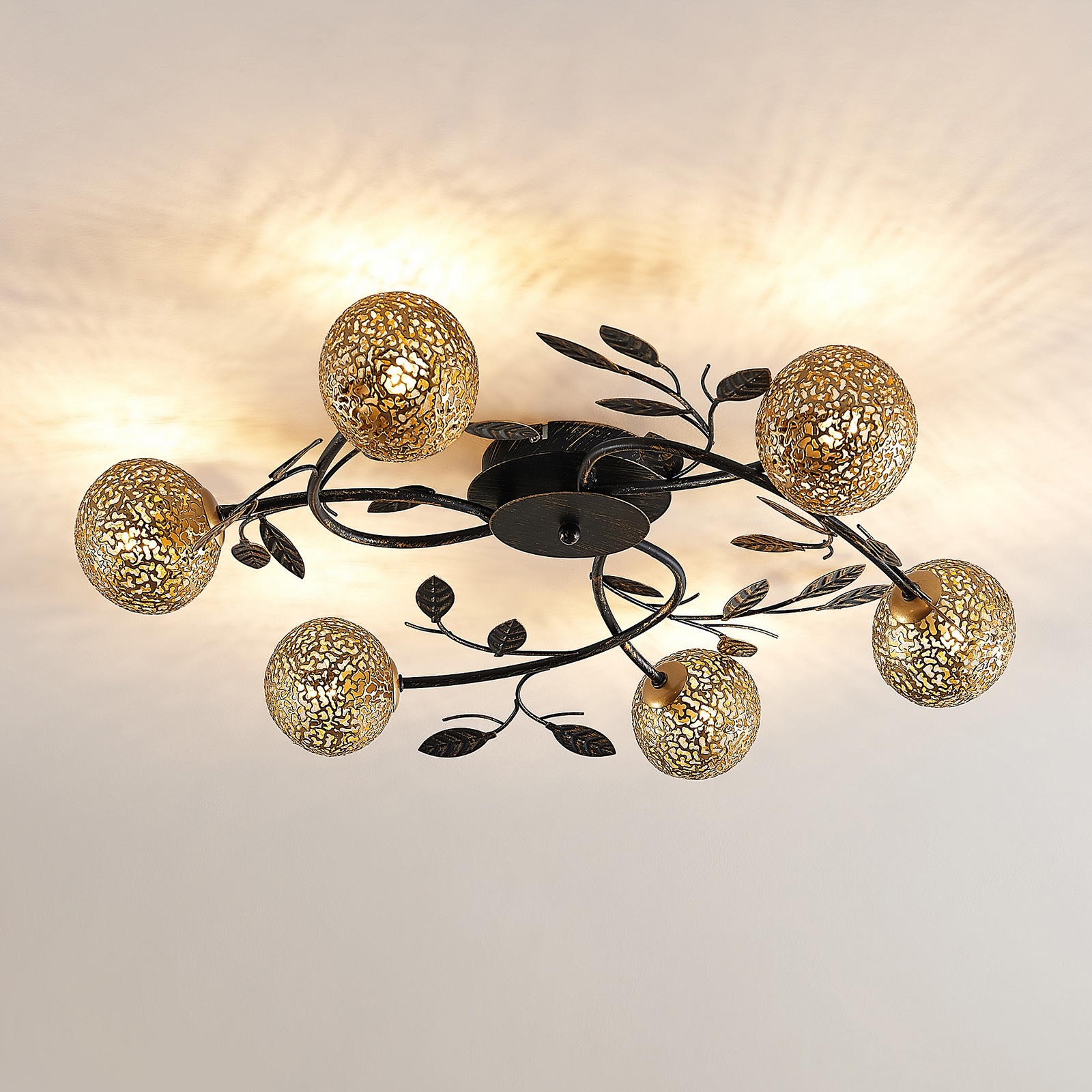 LUCANDE Lucande Evory lampa sufitowa, okrągła, 6-punktowa