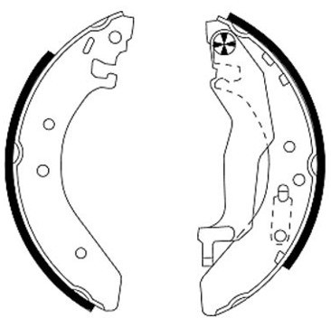 HELLA PAGID Zestaw szczęk hamulcowych 8DB355001-321