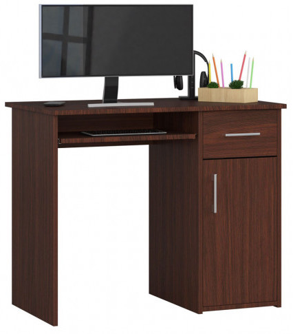 Klasyczne Biurko Z Szafką Wenge C7-W68