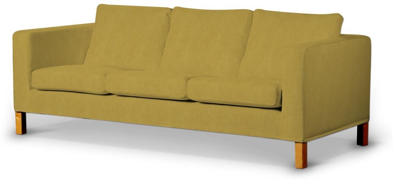 Dekoria Pokrowiec na sofę Karlanda 3-osobową nierozkładaną krótki musztardowy szenil Sofa Karlanda 3-os Etna 656-705-04