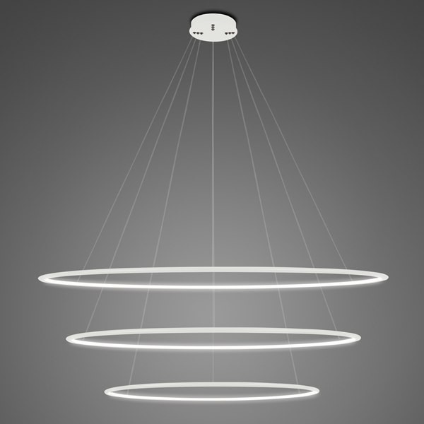 Altavola Design Lampa wisząca Ledowe Okręgi No.3 120 cm in 4k biała LA075/P_120_in_4k_white