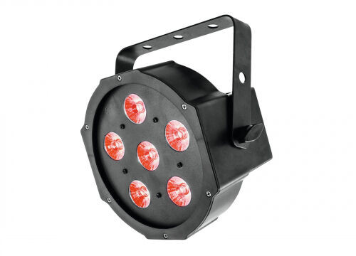 Eurolite LED SLS-6 TCL Spot - reflektor LED 6x8W RGB płaski, obudowa czarna