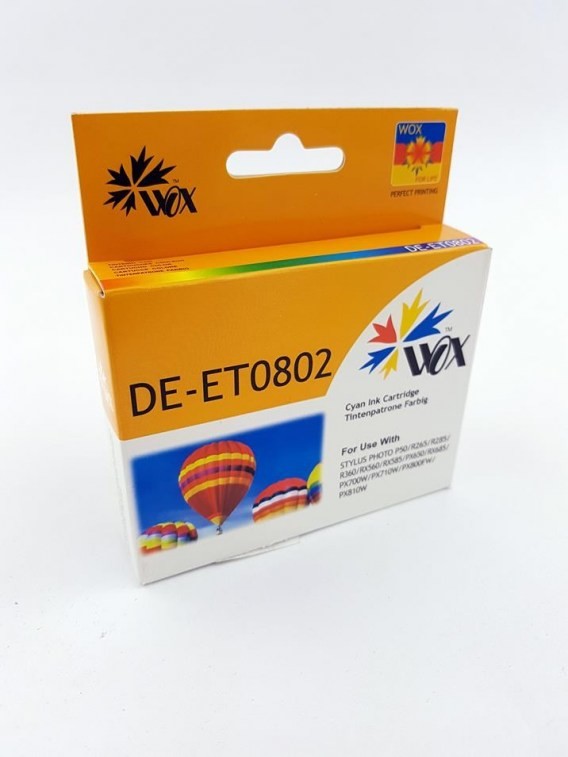 THI Tusz Cyan EPSON T0802 zamiennik C13T08024010 WOX-E802CN