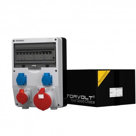 Doktorvolt Rozdzielnica TD-S/FI 63A 16A 2x230V gniazda Schuko 2268 DV-2268-D