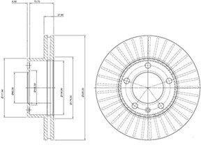 Delphi Tarcza hamulcowa BG9692