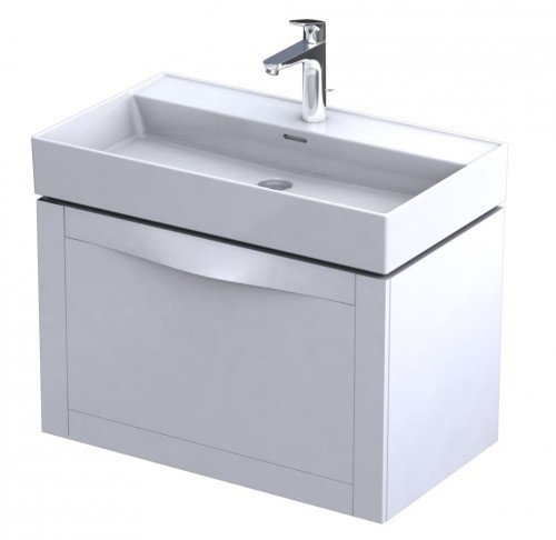 Oristo Szafka wisząca SKAGEN 80 cm z umywalką BOLD BIAŁY MAT OR49-SD1S-80-2 + UME-BD-80-91 OR49-SD1S-80-2 + UME-BD-80-91