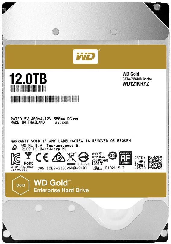 Western Digital 12TB 7200obr 256MB GOLD (WD121KRYZ)