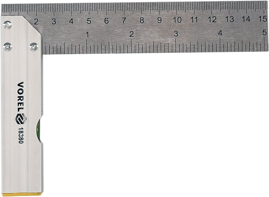 Vorel KĄTOWNIK METALOWY 150 MM ZE STOPKĄ I LIBELLĄ 18380