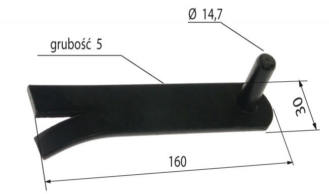 Zaczep budowlany 30/40/60 do wmurowania fi 14mm