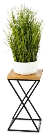 HowHomely Kwietnik stojący 40 cm z blatem Dąb LOFT DD.15472