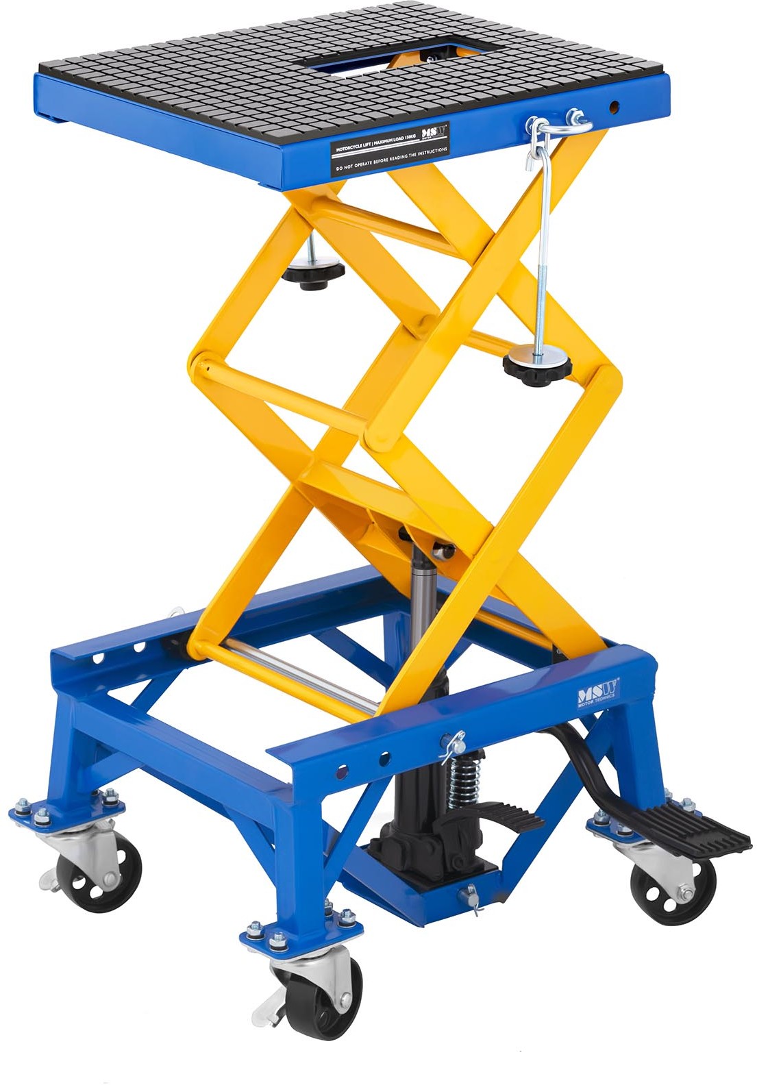 MSW MSW Podnośnik motocyklowy - 150 kg - 34-92,5 cm - kółka MSW-MHB-150-PRO