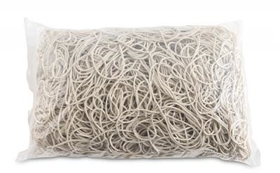 OFFICE PRODUCTS Gumki recepturki OFFICE PRODUCTS, średnica 80mm, 1,5x1,5mm, 60% kauczuku, 1000g, zgrzewka, białe 18108019-14