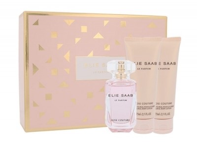 Elie Saab Le Parfum Rose Couture zestaw Edt 50ml + 2x75ml Balsam dla kobiet