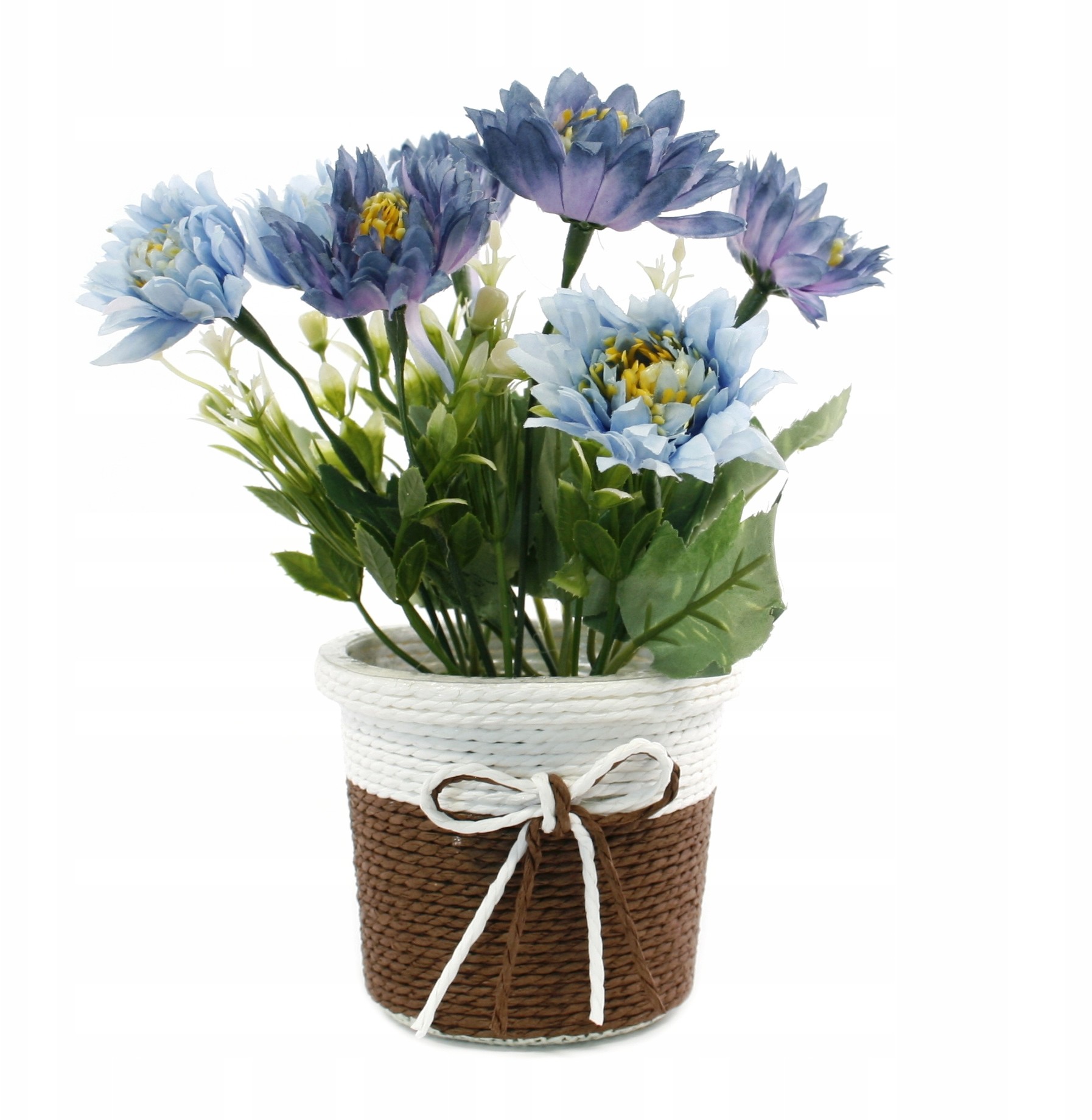 Sztuczne Kwiaty W Doniczce Ozdobne Kwiatki 23cm