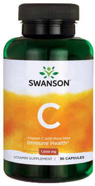 SWANSON Vitamin C 1000 mg Rose Hips 90 caps