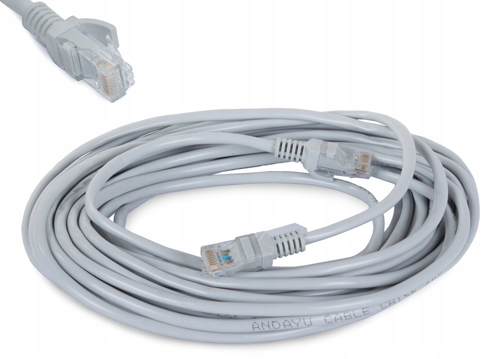 Kabel Sieciowy Lan CAT5E RJ45 Skrętka Ethernet 10m