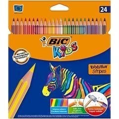 BIC Kredki Eco Evolution Stripes 18+6 kolorów