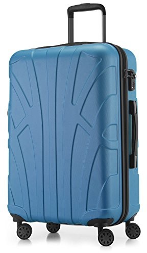SUITLINE suitline  bagaż podręczny utwardzana-walizka walizka na kółkach walizka walizka podróżna zestaw walizek na kółkach, 4 Kółka, TSA (S, M i L), kolor: cyan S24-8801M-CB-88011034