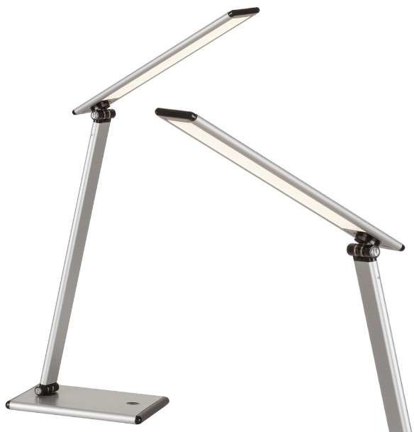 Rabalux Stojąca LAMPKA biurkowa BROOKE 4182 stołowa LAMPA metalowa LED 7W nocna srebrna 4182