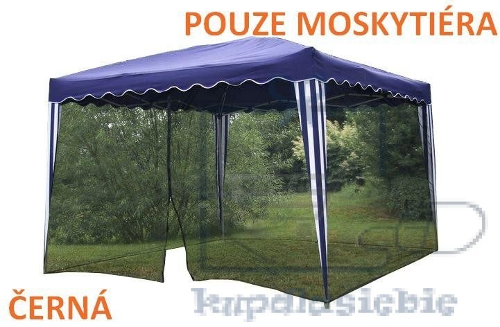 Garthen Moskitiera siatka ochronna do pawilonu 3x3 m czarna