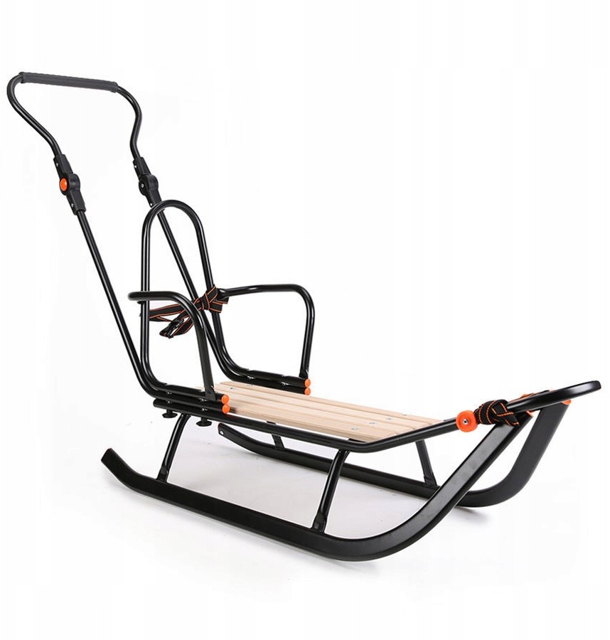 Solidne Sanki dziecięce + pchacz + oparcie + pas