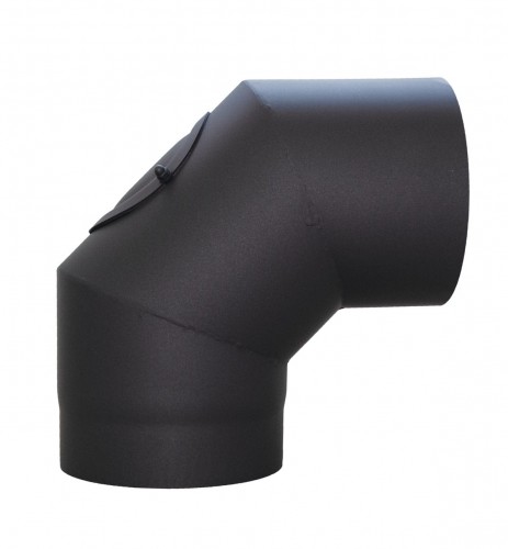 Parkanex Kolano stałe 120mm 90° z wyczystką - kominy stalowe PAR-KOL-STA-120-90W