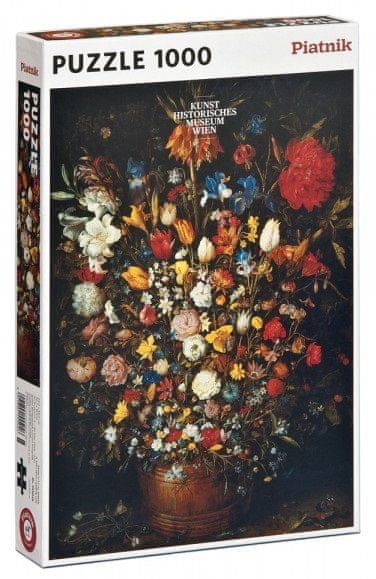 Piatnik puzzle Brueghel Kwiaty w drewnianej donicy 1000 elementów