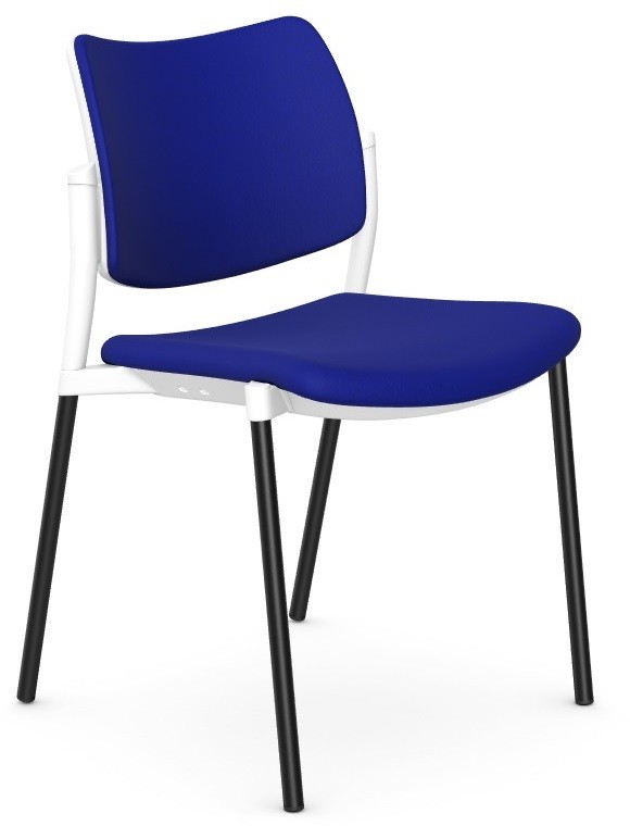 Intarseating Krzesło tapicerowane TIM czarno-białe KB-TIM-BTW-101-01