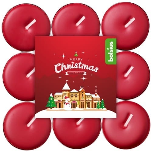 Bolsius Podgrzewacz Merry Christmas wiśnia 18 szt
